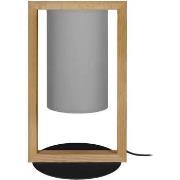 Lampes de bureau Tosel Lampe de chevet colonne bois foncé