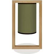 Lampes de bureau Tosel Lampe de chevet colonne bois foncé