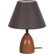 Lampes de bureau Tosel Lampe de chevet conique bois foncé et marron