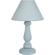 Lampes de bureau Tosel Lampe de chevet colonne bois gris bleu