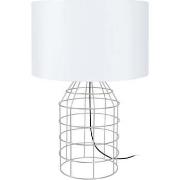 Lampes de bureau Tosel Lampe a poser filaire métal gris et blanc