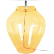 Lampes de bureau Tosel Lampe a poser vase verre jaune et blanc