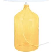 Lampes de bureau Tosel Lampe de chevet bouteille verre jaune et blanc