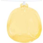 Lampes de bureau Tosel Lampe de chevet globe verre jaune et blanc