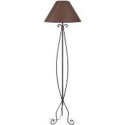 Lampadaires Tosel Lampadaire colonne métal marron