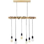 Lustres, suspensions et plafonniers Tosel Lustre bar bois naturel