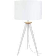 Lampes de bureau Tosel Lampe de chevet trépied bois naturel et blanc