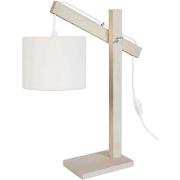 Lampes de bureau Tosel Lampe de bureau articulé bois naturel et blanc