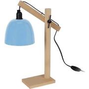 Lampes de bureau Tosel Lampe de bureau articulé bois naturel et bleu