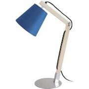 Lampes de bureau Tosel Lampe de bureau articulé bois naturel et bleu