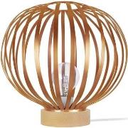 Lampes de bureau Tosel Lampe a poser globe métal naturel et cuivre