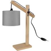 Lampes de bureau Tosel Lampe de bureau articulé bois naturel et gris
