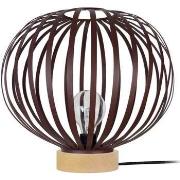 Lampes de bureau Tosel Lampe a poser globe métal naturel et marron
