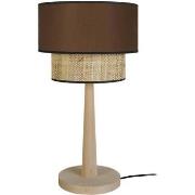 Lampes de bureau Tosel Lampe de chevet droit bois naturel et marron