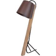 Lampes de bureau Tosel Lampe de bureau trépied bois naturel et marron