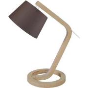 Lampes de bureau Tosel Lampe de chevet arqué bois naturel et marron