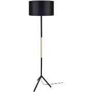 Lampadaires Tosel Lampadaire droit bois naturel et noir