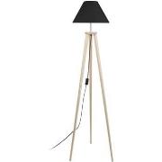 Lampadaires Tosel Lampadaire trépied bois naturel et noir