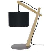 Lampes de bureau Tosel Lampe de chevet arqué bois naturel et noir