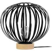 Lampes de bureau Tosel Lampe a poser globe métal naturel et noir