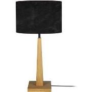 Lampes de bureau Tosel Lampe a poser droit bois naturel et noir