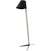 Lampadaires Tosel lampadaire liseuse colonne bois naturel et noir