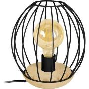 Lampes de bureau Tosel Lampe de chevet filaire bois naturel et noir