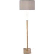 Lampadaires Tosel Lampadaire droit bois naturel et taupe