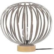 Lampes de bureau Tosel Lampe a poser globe métal naturel et taupe