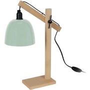 Lampes de bureau Tosel Lampe de bureau articulé bois naturel et vert