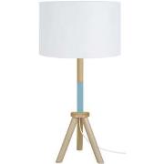 Lampes de bureau Tosel Lampe a poser trépied bois naturel,bleu et blan...