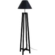 Lampadaires Tosel Lampadaire colonne bois noir