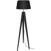 Lampadaires Tosel Lampadaire trépied bois noir