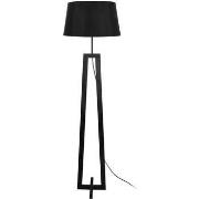 Lampadaires Tosel Lampadaire colonne bois noir