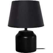 Lampes de bureau Tosel Lampe de chevet cylindrique bois noir