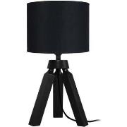 Lampes de bureau Tosel Lampe de chevet trépied bois noir