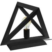 Lampes de bureau Tosel Lampe a poser géométrique bois noir