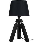 Lampes de bureau Tosel Lampe de chevet trépied bois noir