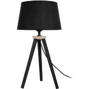 Lampes de bureau Tosel Lampe de chevet trépied bois noir