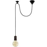 Lustres, suspensions et plafonniers Tosel Suspension ampoule métal noi...