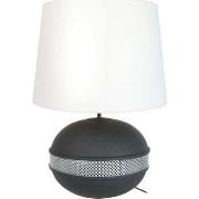 Lampes de bureau Tosel Lampe de salon globe métal noir,aluminium et bl...