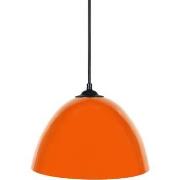 Lustres, suspensions et plafonniers Tosel Suspension dôme métal orange