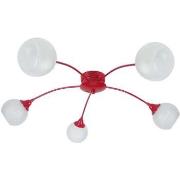 Lustres, suspensions et plafonniers Tosel Lustre multi bras métal roug...