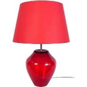 Lampes de bureau Tosel Lampe a poser vase verre rouge