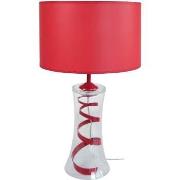 Lampes de bureau Tosel Lampe a poser évasée verre rouge