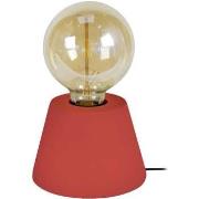 Lampes de bureau Tosel Lampe de chevet conique bois rouge