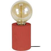 Lampes de bureau Tosel Lampe de chevet cylindrique bois rouge