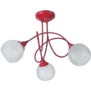 Lustres, suspensions et plafonniers Tosel Lustre multi bras métal roug...