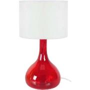 Lampes de bureau Tosel Lampe de chevet bouteille verre rouge et blanc