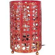 Lampes de bureau Tosel Lampe de chevet cylindrique métal rouge et or